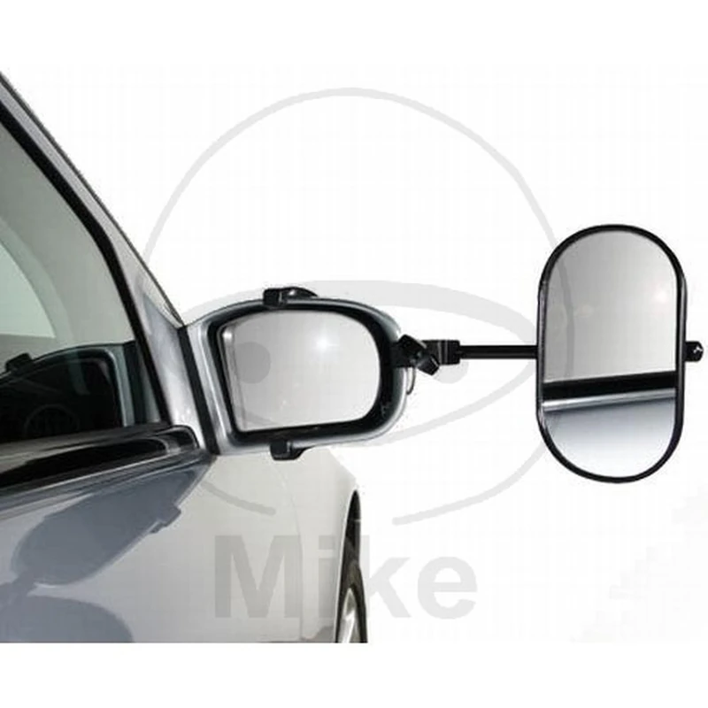 EMUK Set Caravan towing mirrors compatible with Volkswagen Transporter T5 2003-2009 & Caddy 2003-2015 (Asymmetric mirrors)
