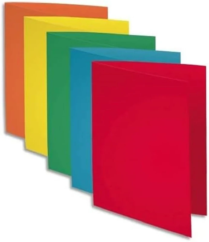 Exacompta - Ref 235003E - Super 210 Printed 3 Flap Folders - 240 x 320mm in Size, Suitable for A4 Documents, 210gsm Card, Pre-Printed Front - Pink (Pack of 50)