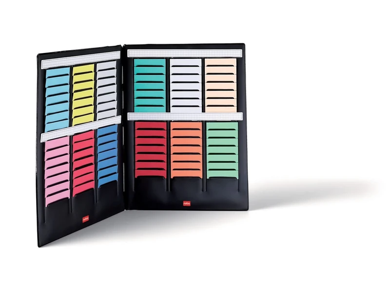 Nobo Mini T-Card Planning kit, 2 flaps of 3 columns size 2 and 16 slots, 3084600