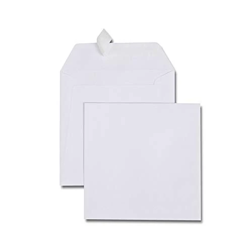 Box of 500 Envelopes carrées Blanche 170 x 170 MM 120 g Car adhesives GPV 4748