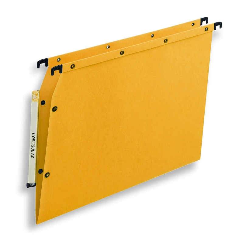 Boite de 25 Dossiers Armoire azv Fund V Jaune or Files for Drawers Pack of AZ Pour 501510 Slant