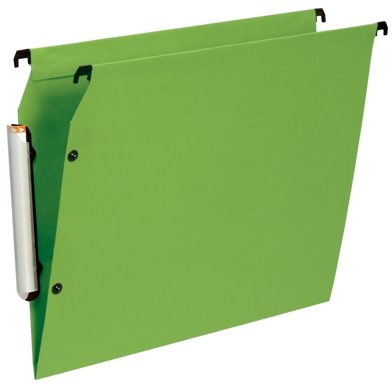 Esselte Premium Suspension Files for Filing Cabinet V-Base Pack of 10 Opaque Green