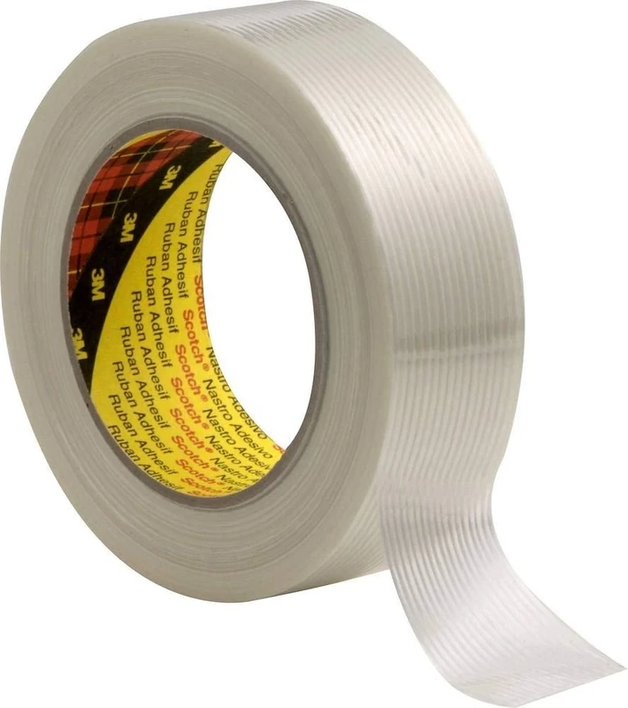 3M 8956 7000035363 Scotch Filament Tape Clear 50 mm x 50 m – (Pack of 18), 0.13 mm, transparent, 18