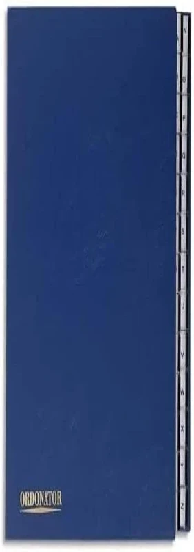 Exacompta - Ref 621229E - Multipart File with Rigid Cover - 250 x 330mm in Size, Suitable for A4 Documents, 300gsm Ivory Pressboard, Expanding Spine, 26 Sections (labelled A-Z) - Blue