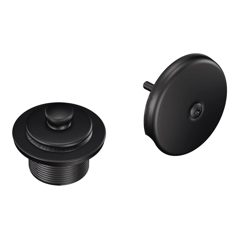 Moen T90331WR Push-N-Lock Tub and Shower Drain Kit with 1-1/2 Inch Threads, Wrought Iron
