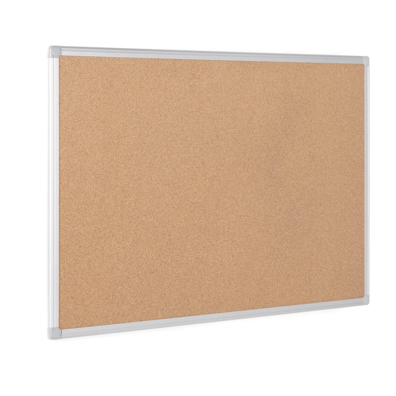 Bi-Office Earth Cork Notice Board, 120 x 90 cm, Aluminium Maya Frame