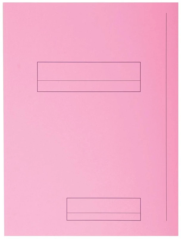 Exacompta - Ref 335003E - Super 210 Printed 2-Flap Folders - 240 x 320mm in Size, Suitable for Holding A4 Documents, 210gsm Card, Pre-Printed - Pink (Pack of 50)