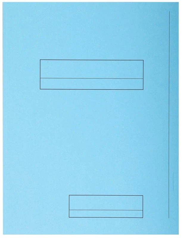 Exacompta - Ref 335006E - Super 210 Printed 2-Flap Folders - 240 x 320mm in Size, Suitable for Holding A4 Documents, 210gsm Card, Pre-Printed - Light Blue (Pack of 50)