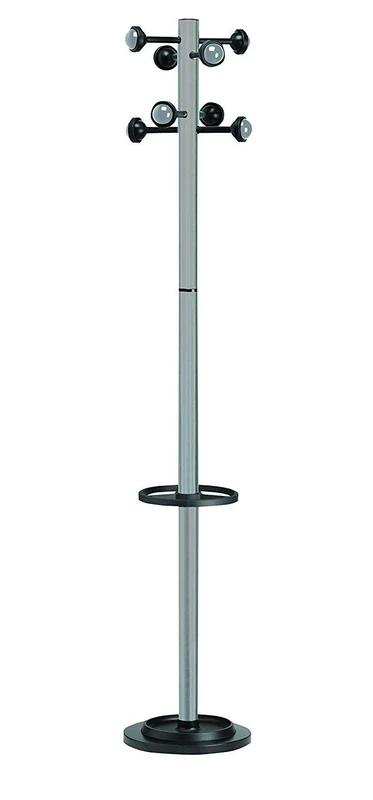 Unilux Accueil Coat Stand Solid Head Steel Post Umbrella Stand Metal Grey Ref 35061M