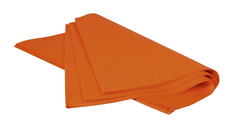 Clairefontaine 393658C - Ream Of Orange Silk Paper - 480 sheets - Format: 50x75cm - 18g - Colour: Orange Gift wrapping, Decoration, Creative leisure, packaging