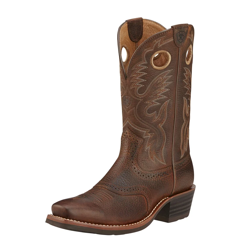 ARIAT Men's Heritage Roughstock Western Boot, Brown Oiled Rowdy, 10.5 UK