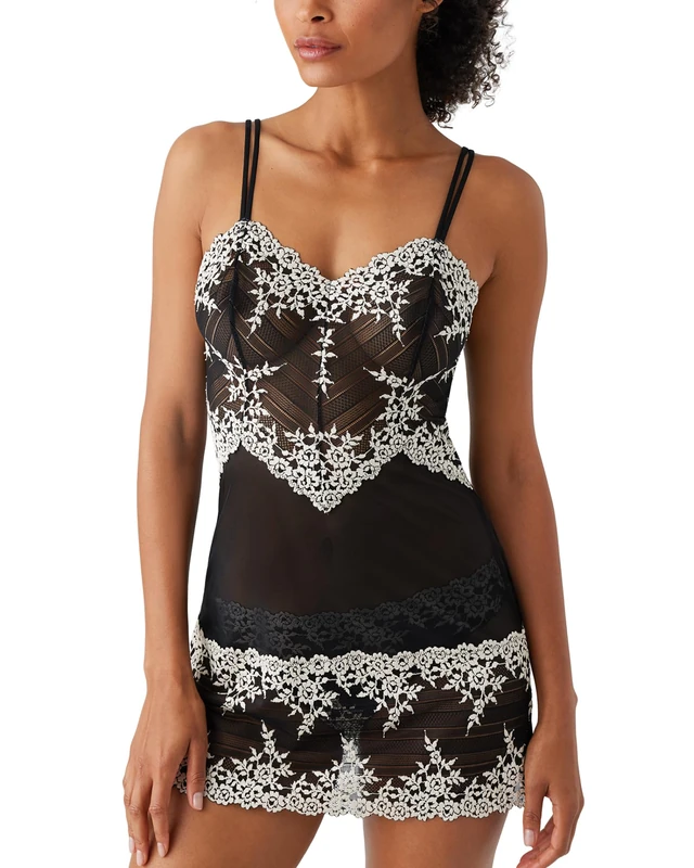 Wacoal Women's Embrace Lace Chemise - 814191,Black,Small