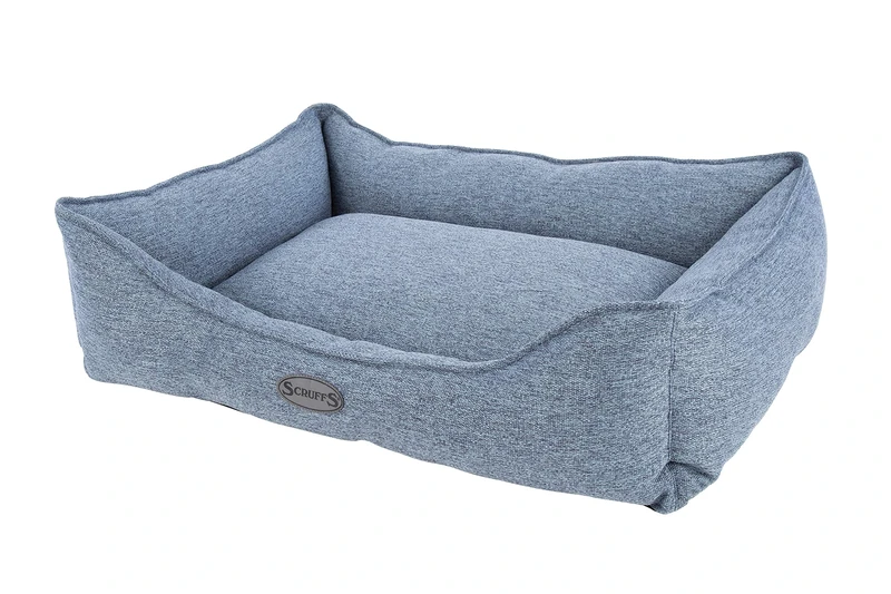 Scruffs Manhattan Box Bed (Large), 75 x 60cm, Denim Blue