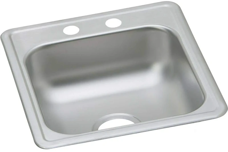 Elkay D117212 Dayton Single Bowl Top Mount Stainless Steel Bar Sink, Satin