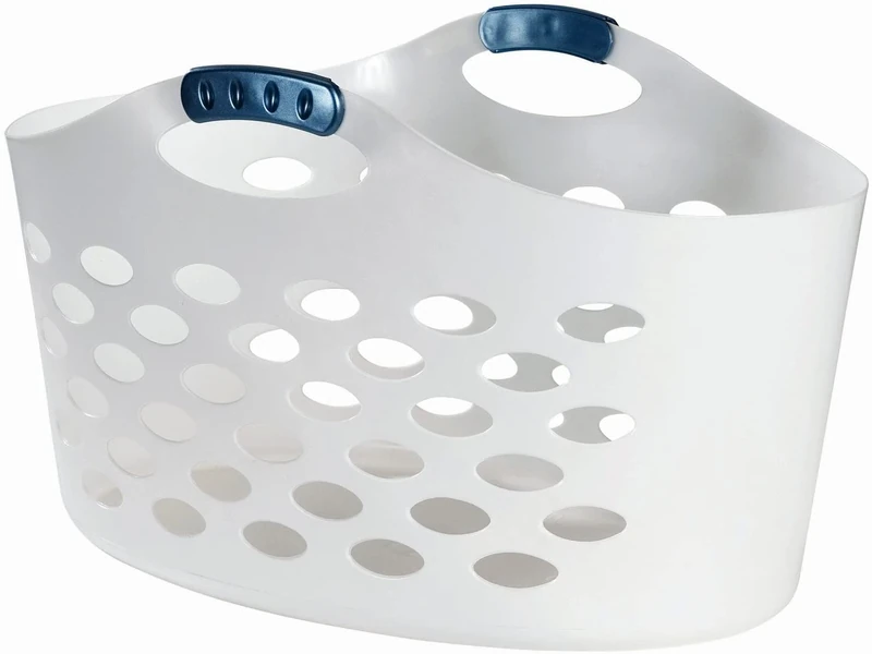 Rubbermaid Flex 'N Carry Laundry Basket - White Home
