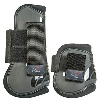 HKM Protection And Fetlock Boots Set Of 4 Deep Brown/Black Pony