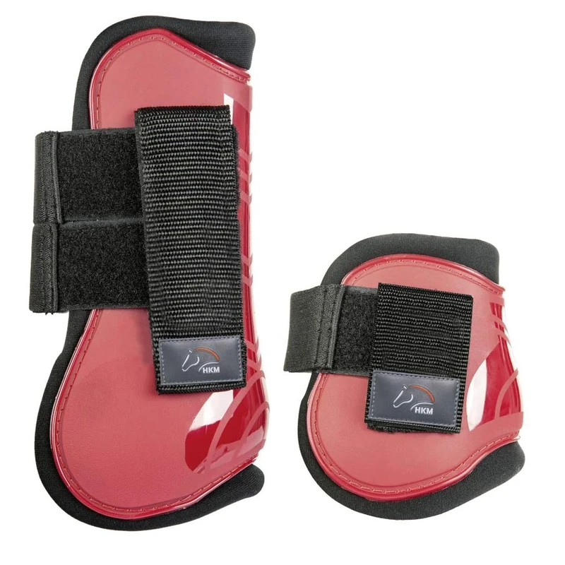 HKM Protection and fetlock boots, set of 4 Red/Black Pony