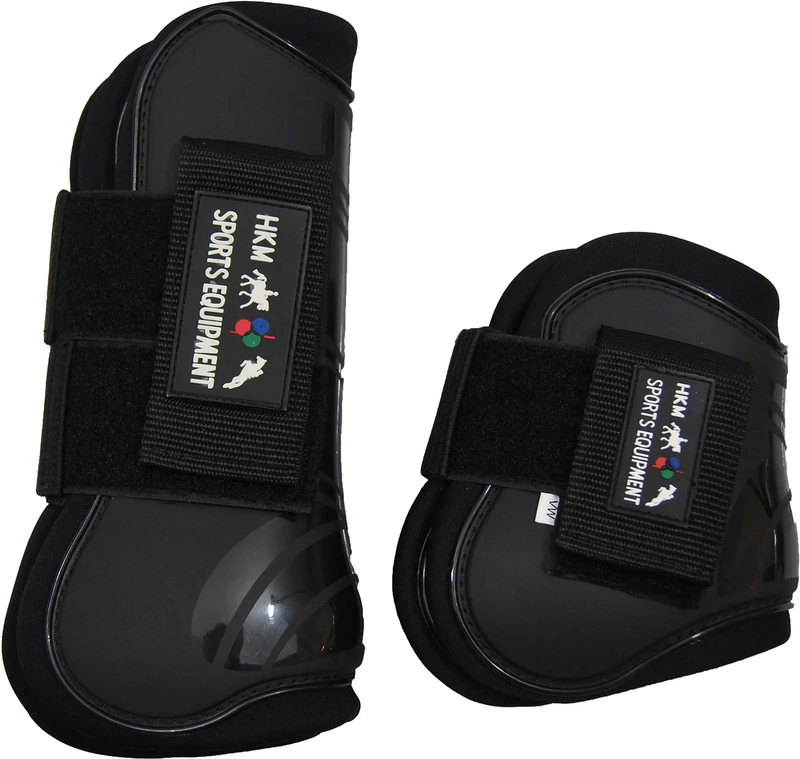 HKM Protection and fetlock boots, set of 4 Black/Black Pony