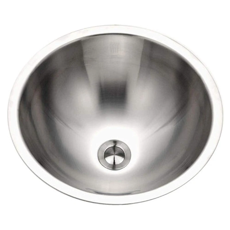 Houzer CRO-1620-1 Opus Series Conical Undermount Stainless Steel Lavatory Sink with Overflow - Image 1