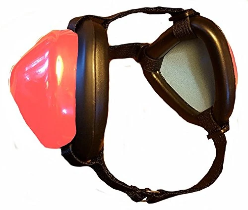 Mutt Muffs DDR337 Hearing Protection for Dogs, Red, X-Small