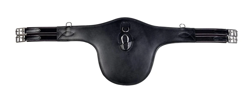 HKM 558054 Saddle Girth with Chest Protector, Black, L