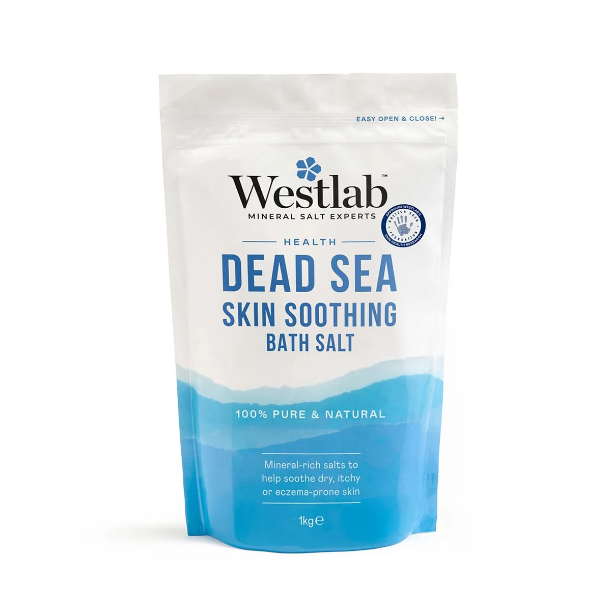 Westlab Pure Mineral Bathing Dead Sea Salt, 1kg (Packaging May Vary)