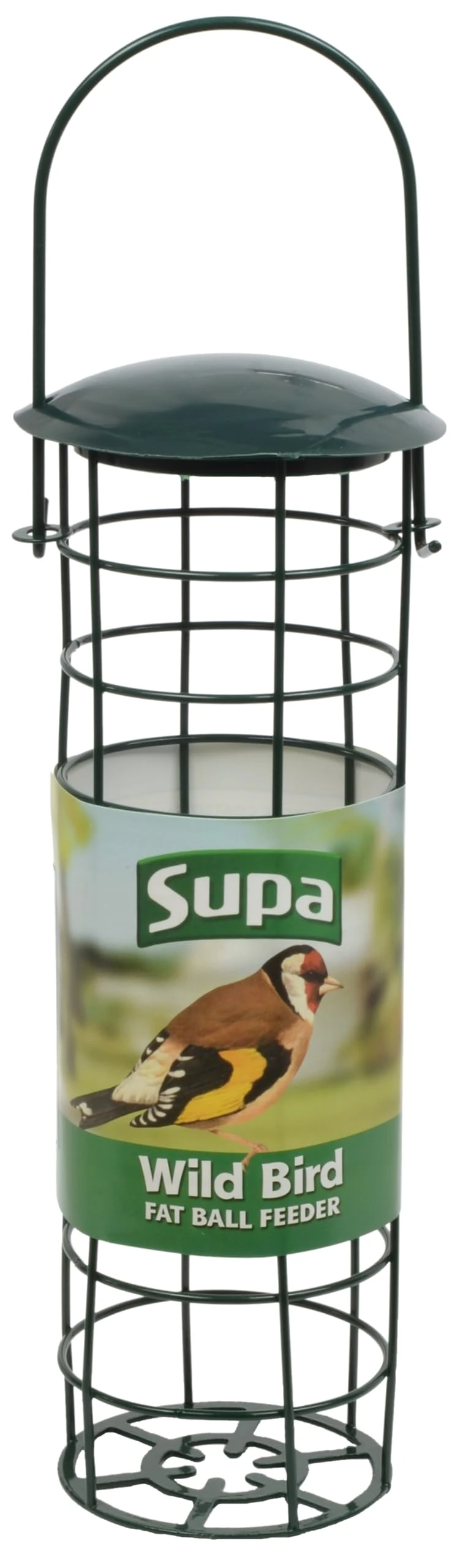 Supa 9 inch Wild Bird Fat Ball Feeder, Holds 4 Standard Fat Balls