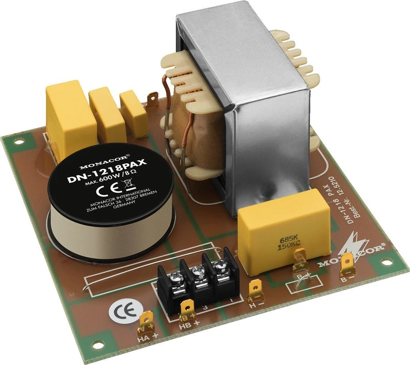 Monacor 12.5210 600W/2500Hz 2 Way Crossover Network - Image 1