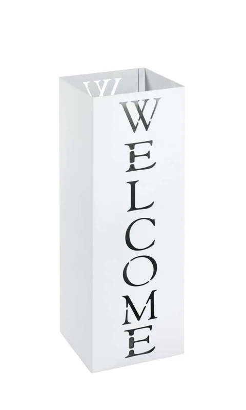 HAKU Möbel Umbrella Stand White, Metal - Size: W 16 cm X H 48 cm X D 16 cm, Style: Modern
