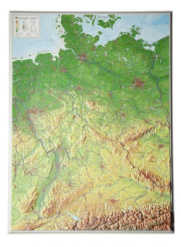 Germany relief wall map Georelief