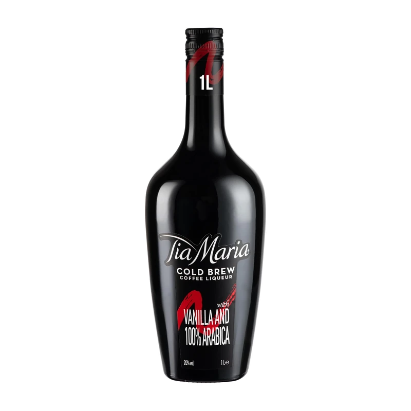 Tia Maria Cold Brew Coffee Liqueur | 1L | 20% vol | 100% Arabica Coffee | Rich Roasted Intensity Coffee with Hints Vanilla and Cacao | Vegan & Gluten Free | Made for the Espresso Martini or Over Ice