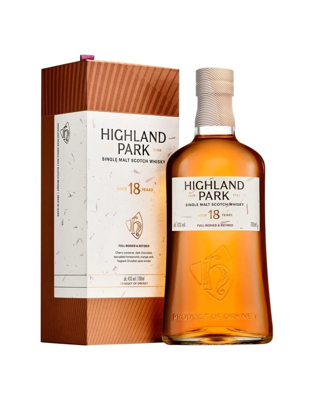 Highland Park 18 Year Old Single Malt Whisky 70cl - Image 1
