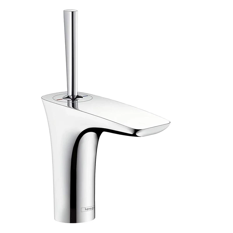 hansgrohe PuraVida basin mixer tap for small basins with push open waste, chrome 15075000