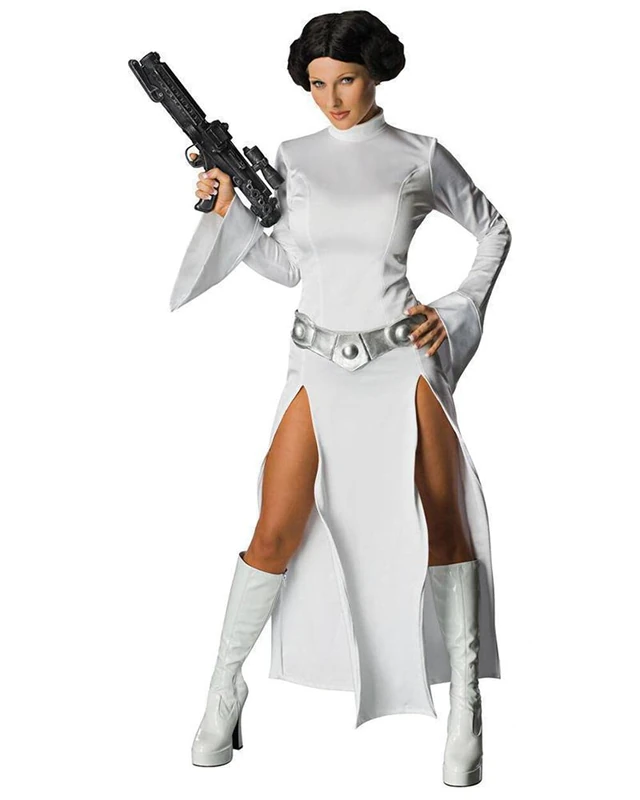 Rubies Official Ladies Star Wars Classic Sexy Princess Leia Costume, Adult Fancy Dress Halloween, Size Medium - Image 1