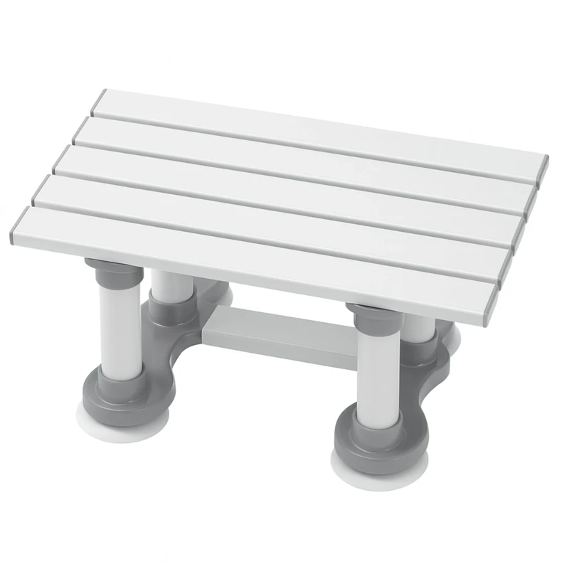 Homecraft Savanah Slatted Bath Seat with Suction Cups – Lightweight 6 Inch Bathing Chair for Elderly Disabled Bariatric Support – Non Slip Shower Stool Quick Drain Design