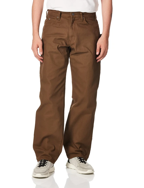 Dickies Men’s Relaxed Fit Sanded Duck Carpenter Jean, Timber, 42W x 30L - Image 1