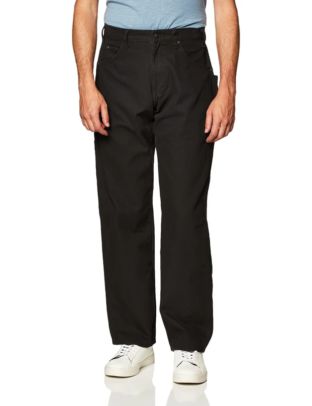 Dickies Men’s Relaxed Fit Sanded Duck Carpenter Jean, Black, 34W x 30L