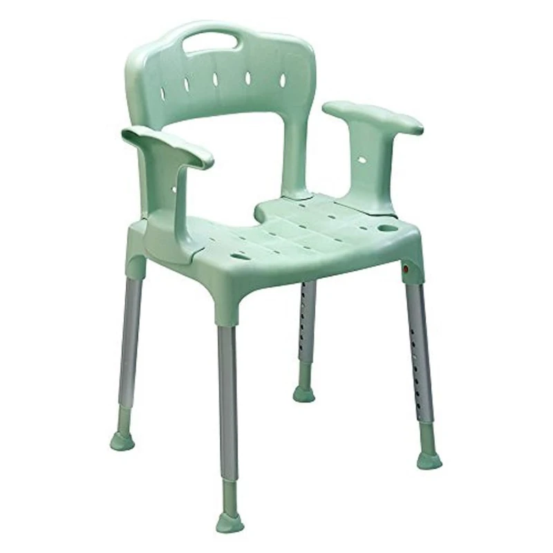 Etac Swift Shower Stool with Armrest and Backrest - Green