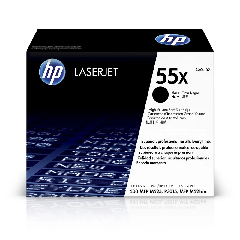 HP CE255X 55X High Yield Original LaserJet Toner Cartridge, Black, Single Pack