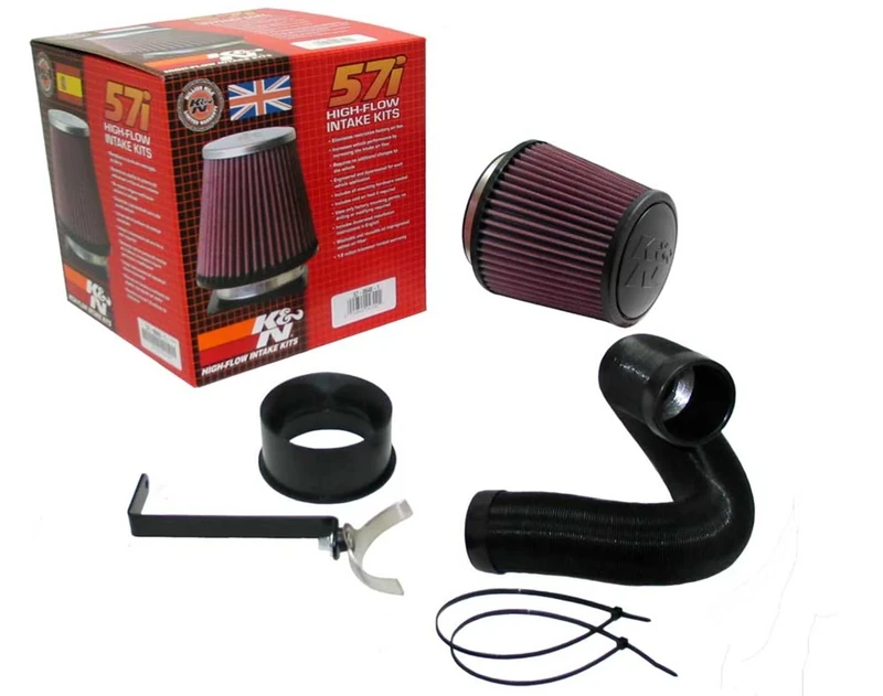 K&N 57-0648-1 Washable and Reusable Car Performance Intake Kit