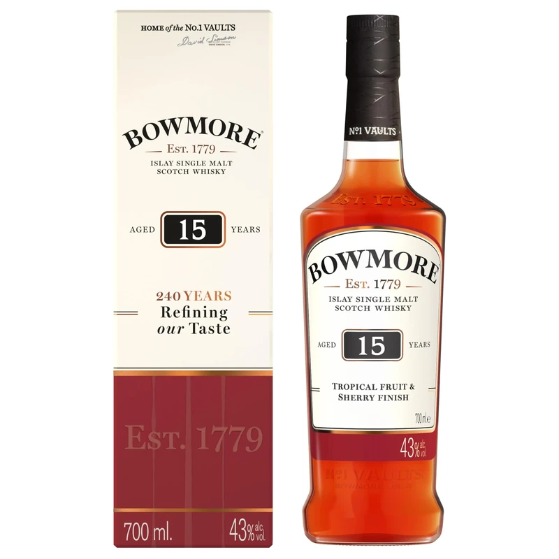 Bowmore 15 Year Old Single Malt Scotch Whisky, 70cl