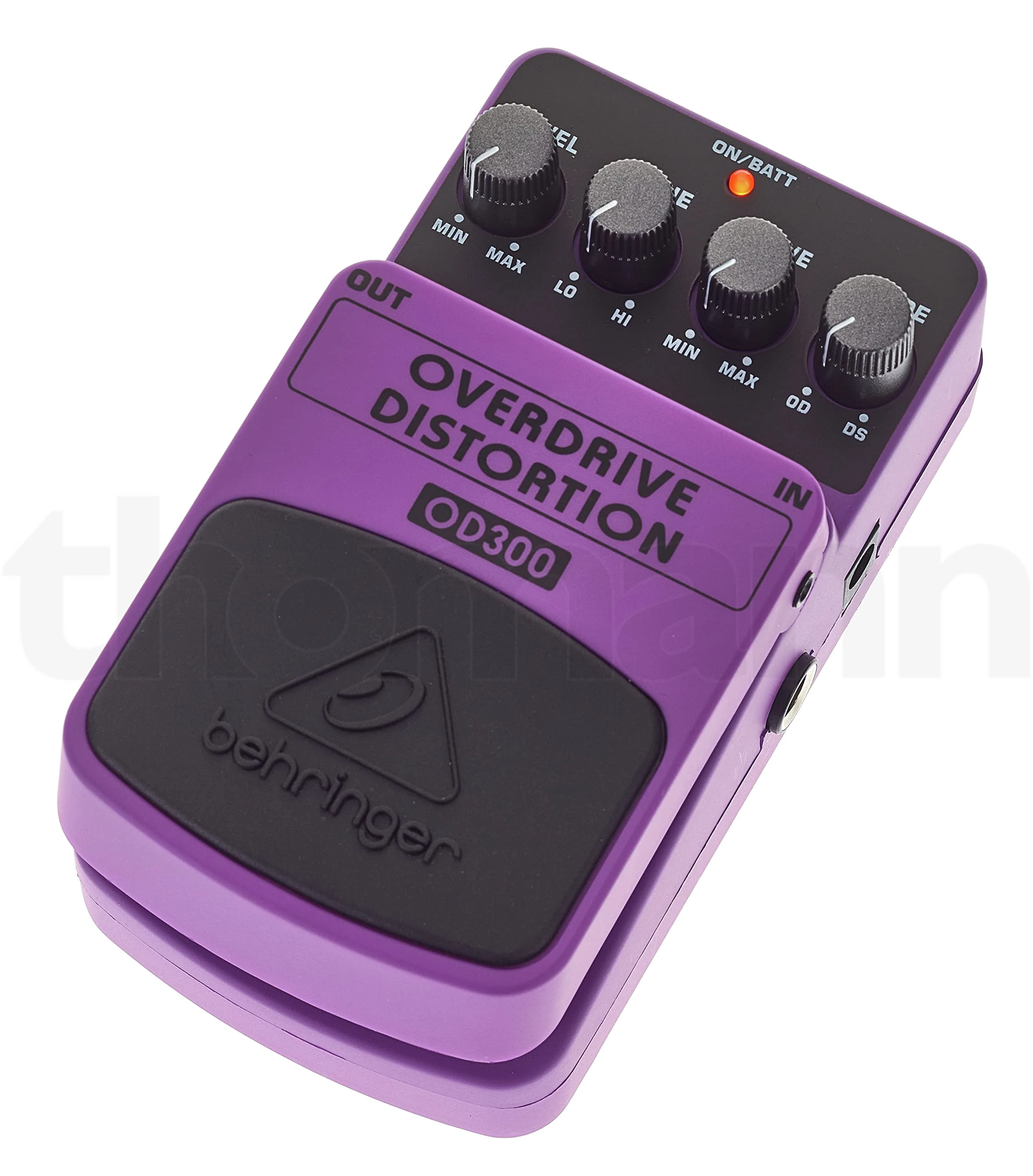 Behringer OD300 Overdrive Distortion Pedal for Guitar, 2-Mode Vintage to Modern Drive with Tone & Blend Control, Purple Effects Pedal for Stage & Studio