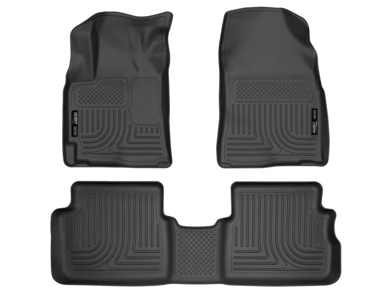 Husky Liners - Weatherbeater | Fits 2009-2013 Toyota Corolla/Linerrix, Fits 2009-2010 Pontiac Vibe - Front & 2nd Row Liner - Black, 3 pc. | 98531