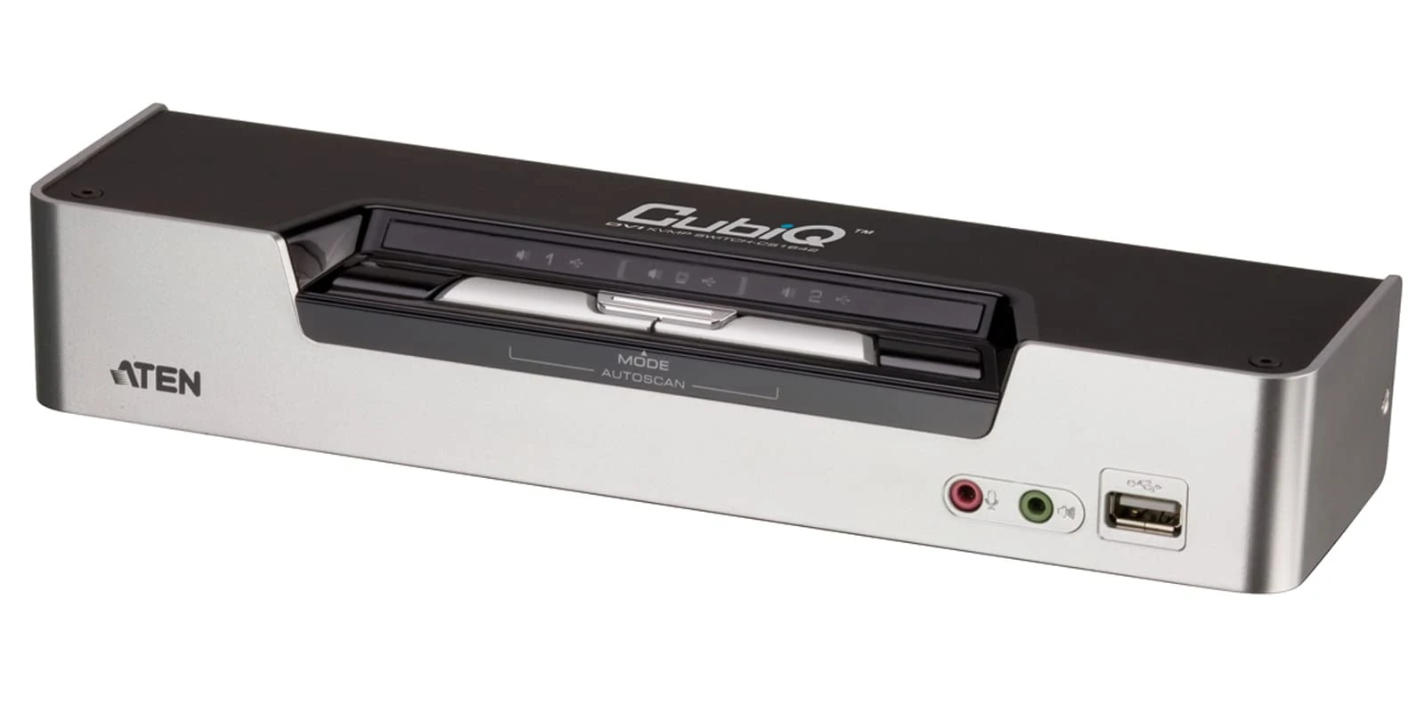 ATEN CS1642A 2-Port USB DVI Dual Link Dual Display/Audio KVMP Switch, black