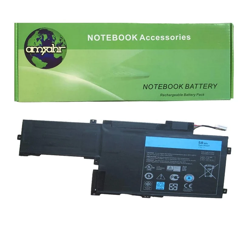 amsahr Replacement Battery with Stereo Earphone for DELL 5KG27/INS14HD-2608T/1508/14 7000 SERIES-7437/2508/1808T