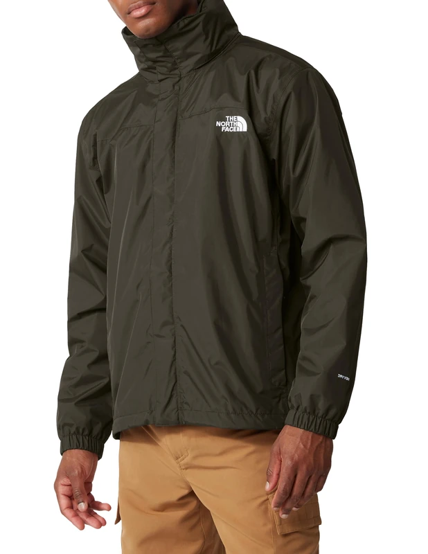 The North Face - Men's Resolve Jacket Shell - Breathable, Waterproof Hiking & Camping Jacket & Windbreaker with Adjustable Hood - New Taupe Green, XXL