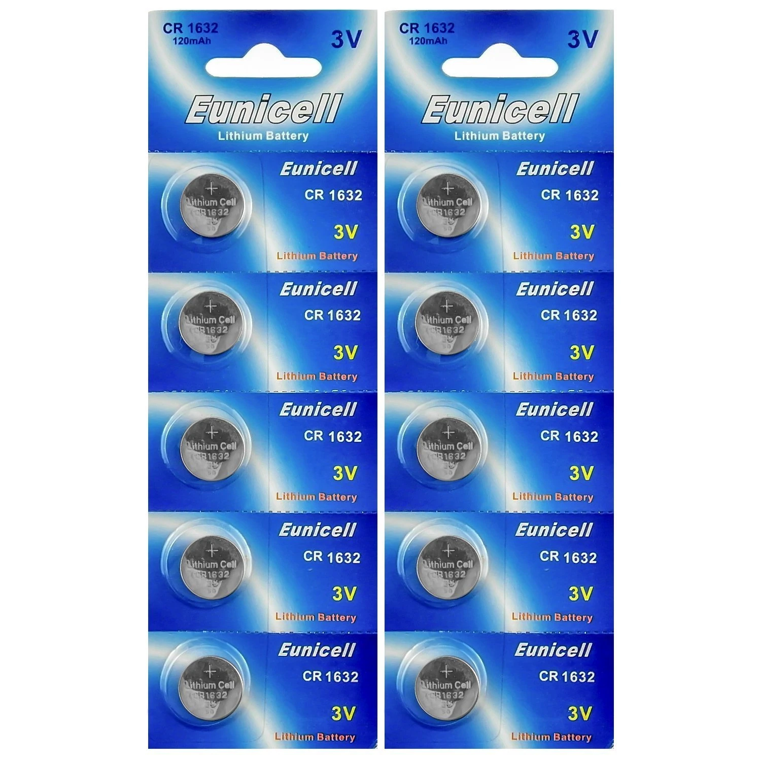 10 X CR1632 DL1632 LM1632 CR 1632 Batteries Button Cells Lithium 3V