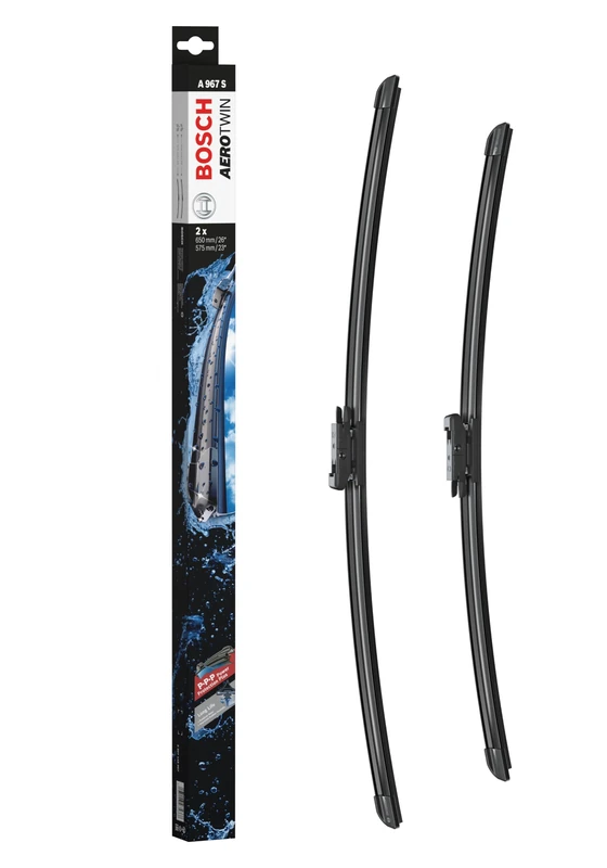 Bosch Wiper Blade Aerotwin A967S, Length: 650mm/575mm – Set of Front Wiper Blades - Only for Left-Hand Drive (EU)