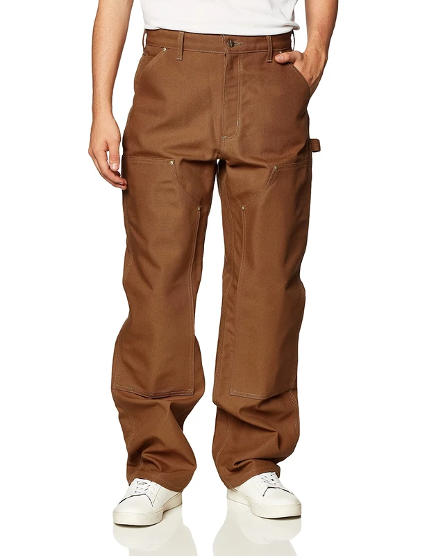 Carhartt Men's Loose Fit Firm Duck Double-Front Utility Work Pant, Carhartt® Brown, W28/L30