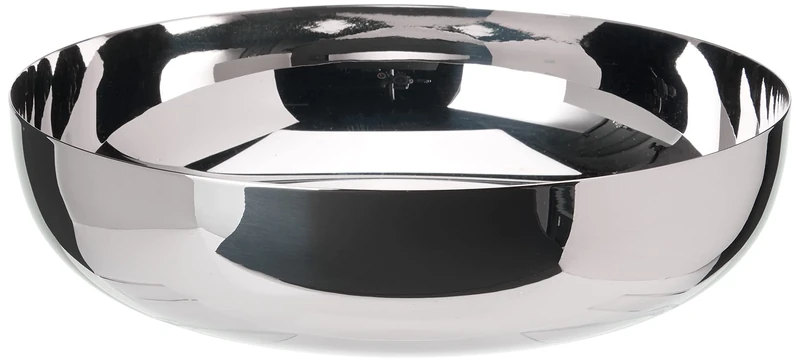 Alessi JM15/24 L 24 cm Salad Serving Bowl in 18/10 Stainless Steel with Mirror Polished